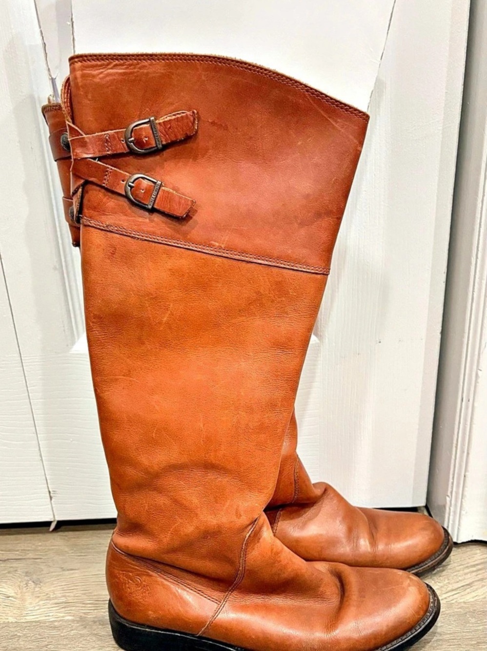 Vince Camuto Button Back Zip Women's Brown Tall Boots